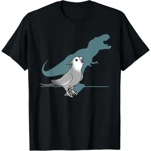 T-rex White Faced Cockatiel Funny Grey Cockatiel Dinosaur T-Shirt