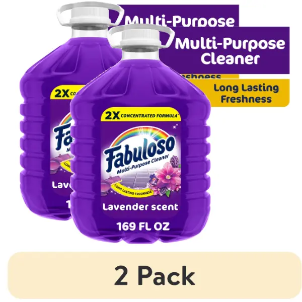Multi-Purpose Cleaner, 2X Concentrated, Lavender Scent, 169 fl oz, 2 Pack, No-Rinse Floor Cleaner for Floors, Kitchens, Bathrooms and Home