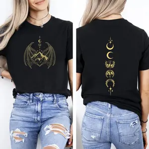 Women's 100% Cotton Velaris Short-Sleeve T-Shirt, Acotar Night Court Sarah J Maas Feyre Rhysand Themed, Comfort Colors Casual Summer Top, Christian Gift with Christian Heart Design
