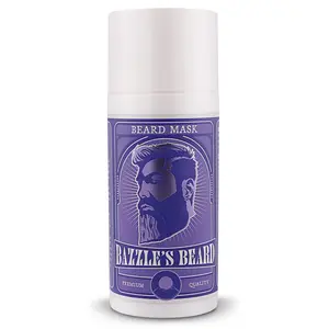 Bazzle's Beard Premium Quality Beard Mask for Men - Green Tea Moisture & Hydration - Hand-Picked Ingredients for Soft Flake-Free Skin - Turbo-Dose of D-Biotin & Ginseng for Growth