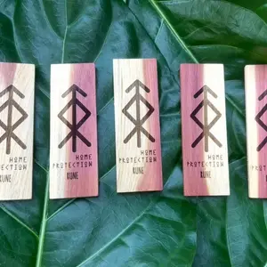 Handmade Home Protection Rune | Norse Wooden Protection Symbol