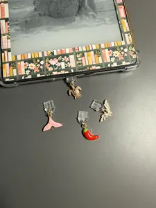 Set of 4 Kindle Charms | Bookish Kindle Charms | Type C Dust plug charms