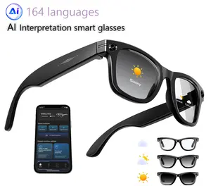 2025 New Travel Study Smart Glasses Men 800K HD Pixel Camera Video Recording WIFI Transmission Adjustable Prescription Glasses with AI Knowledge & Translation