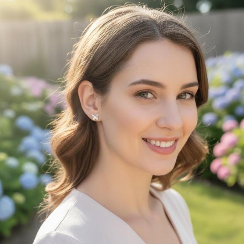 SunFeel The "Clean Girl" Essential: Minimalist Butterfly stud earrings for the ultimate effortless look. Upgrade your daily stack with these Copper Butterfly Studs. The perfect "Clean Girl" aesthetic.