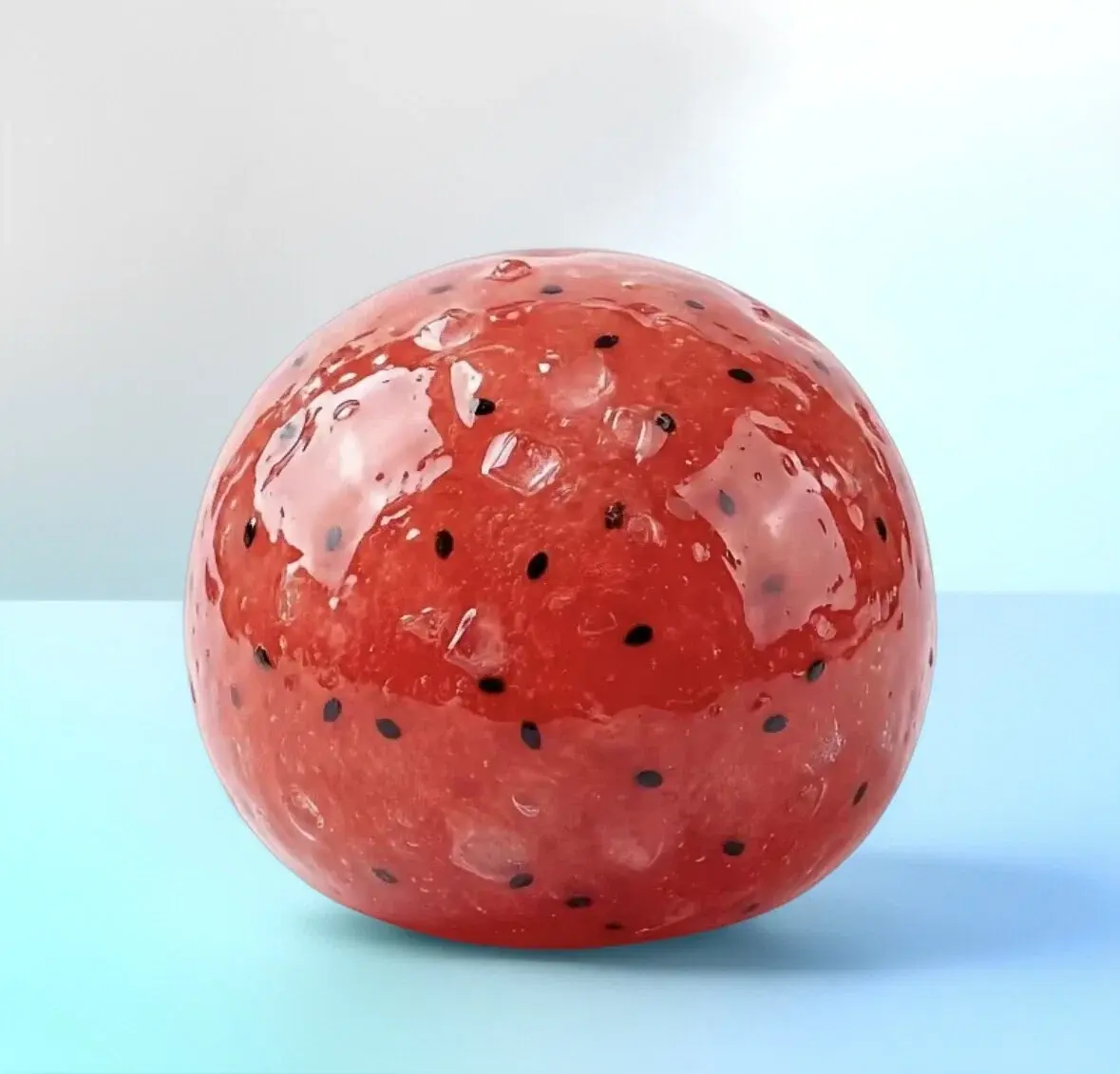 Watermelon Slush Squishy Toy - Moldable Crunchy Sound Squeeze Stress Ball, ASMR Decompression Toy for All Ages Anxiety