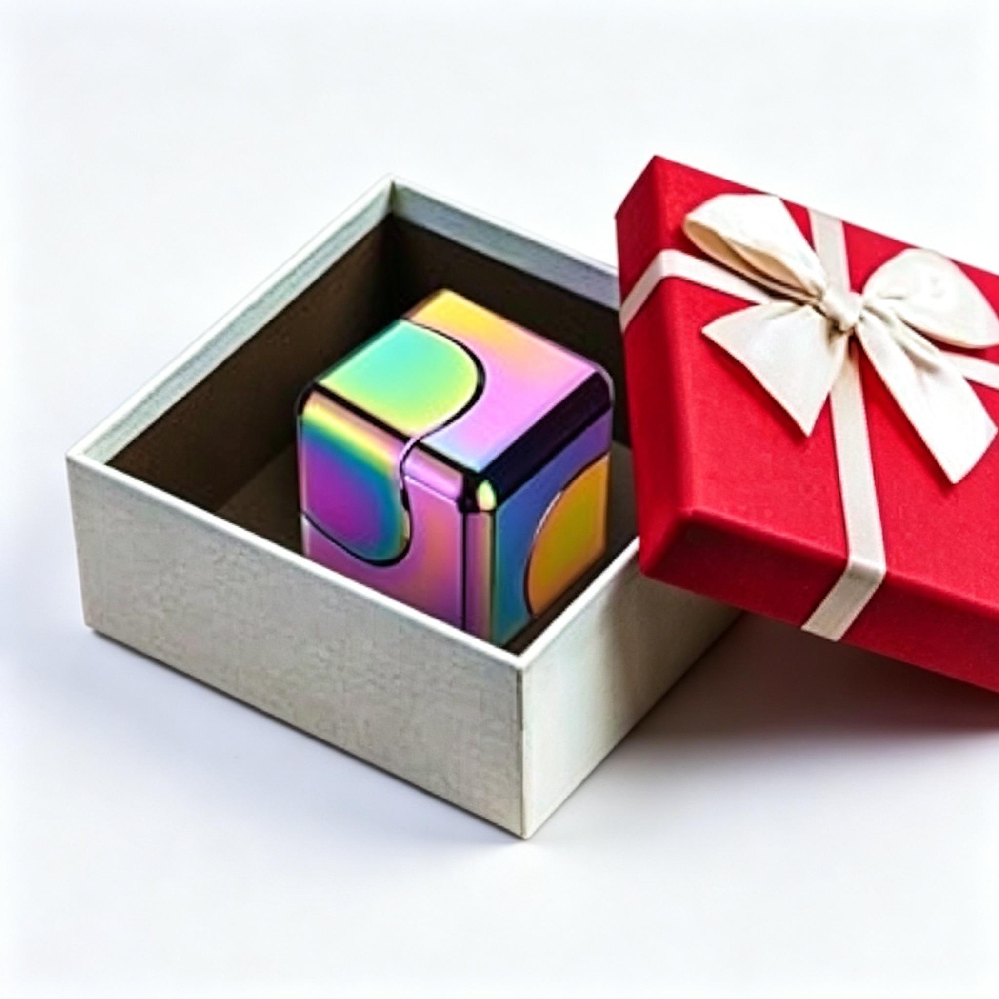 Fidget Spinner & Fidget Cube Toys for Adults, Metal EDC Cool Desk Gadgets, Anxiety Stress Relief Sensory Toys for ADHD & Autism, Easter Basket Stuffers & Valentine Gifts for Teens, Boys, Kids