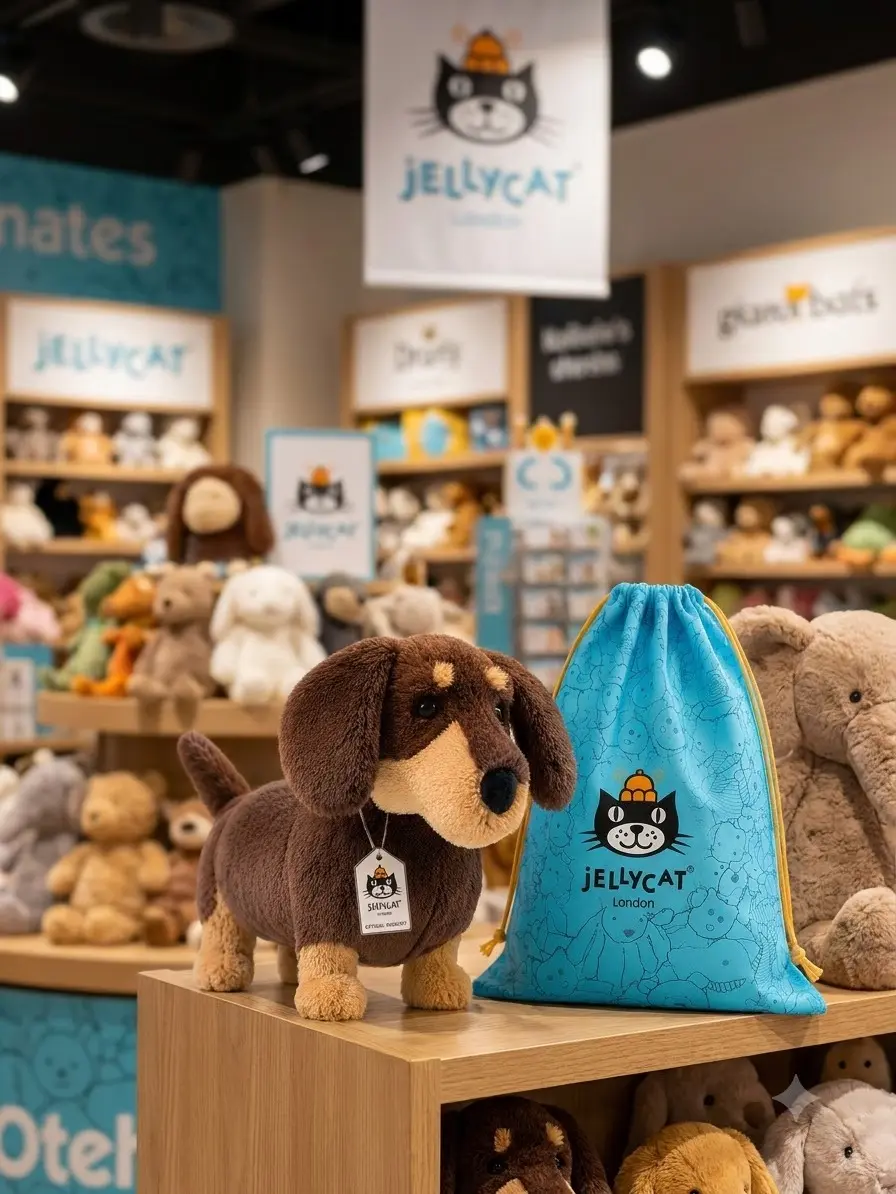 Official Jellycat Otto Sausage Dog Plush | US Stock | Free Jellycat Gift Bag Included | Authentic Soft Toy