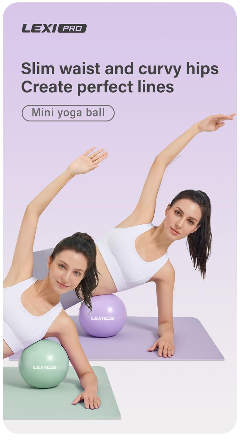 LEXI Small Exercise Ball for Pilates Yoga and Barre Workout Anti Burst Mini Stability Ball for Core Balance Training and Back Support Exercise