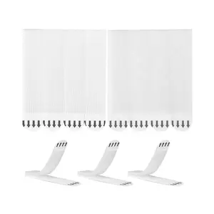 Damage-Free Large Picture Hanging Strips (34 Pairs) - Double-Sided Hooks, Removable Adhesive Glue, Hook-Loop Design Wall Hangers for Mounting Photos, Frames, Room Decor