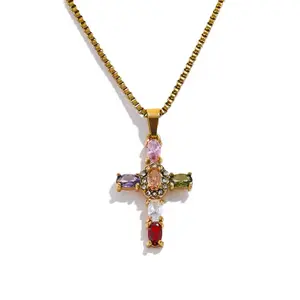 Eden Cross 18K Gold Plated Necklace