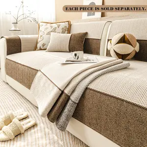 Luxury Chenille Sofa Pad, High-End Dustproof All-Season Sofa Protector, Full Cover Washable Sofa Slipcover, Trendy Furniture Protection