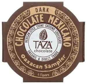 Taza Chocolate Organic Mexicano Disc Stone Ground, Oaxacan Variety Pack, 1.35 Ounce (4 Count), Vegan