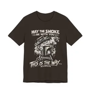 JK’s BBQ Pit “May the Smoke Be With You” T-Shirt – BBQ Pitmaster Tee