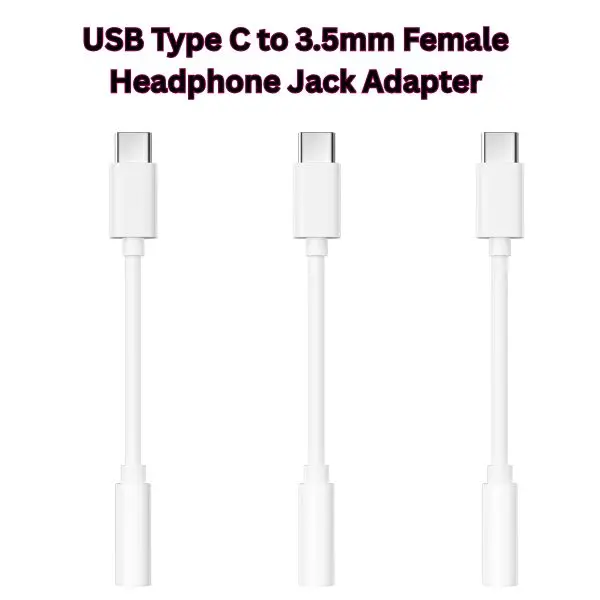 3 Pack USB C to 3.5mm Headphone Adapter – Aux Audio Jack Dongle for iPhone 15/15 Pro/Plus/Max, Compatible with iPad & Android