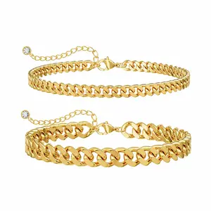 Ankle Bracelets For Women Waterproof Chunky Cuban Link Chain Trendy Large Layer Anklet Set Jewelry Gift for fashion For Summer Jewellery dealsforyoudays Jewlery anklet For Valentine's Day gifts summerwins, Viral