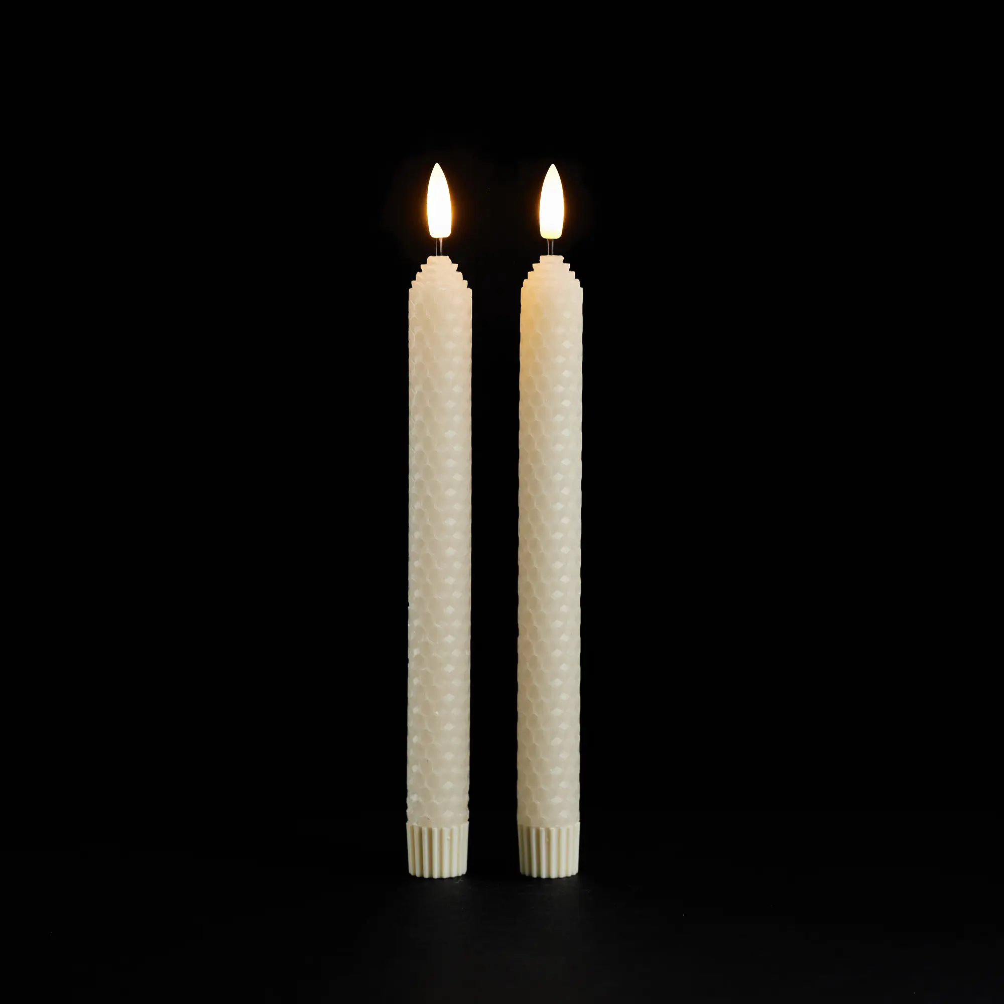 FIA Wick Textured Taper Candle (Set of 2)