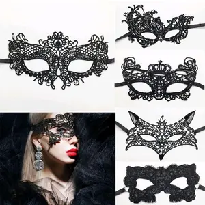 5pcs Role Play Party Sexy Lace Mask Set - Fox, Phoenix, Queen, Irregular Shaped Cosplay Eye Mask - Womenswear, mask