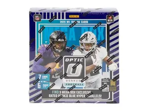 2025 Panini Donruss Optic Football Mega Trading Cards Blue Hyper