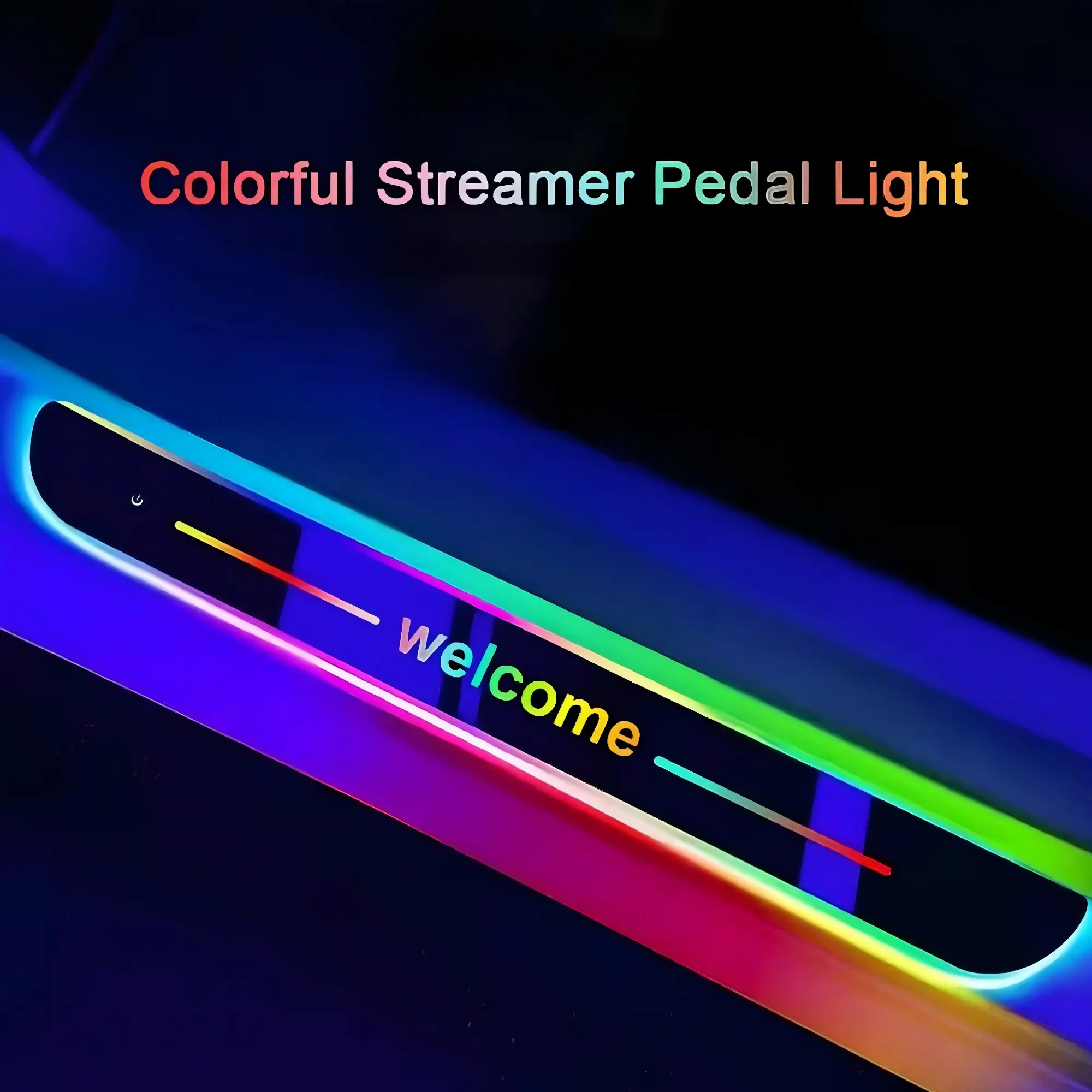 4pcs For TOYOTA Car Door Illuminated Sill Light Logo Projector Lamp USB Power Moving LED Welcome Pedal Scuff Plate Pedal Light