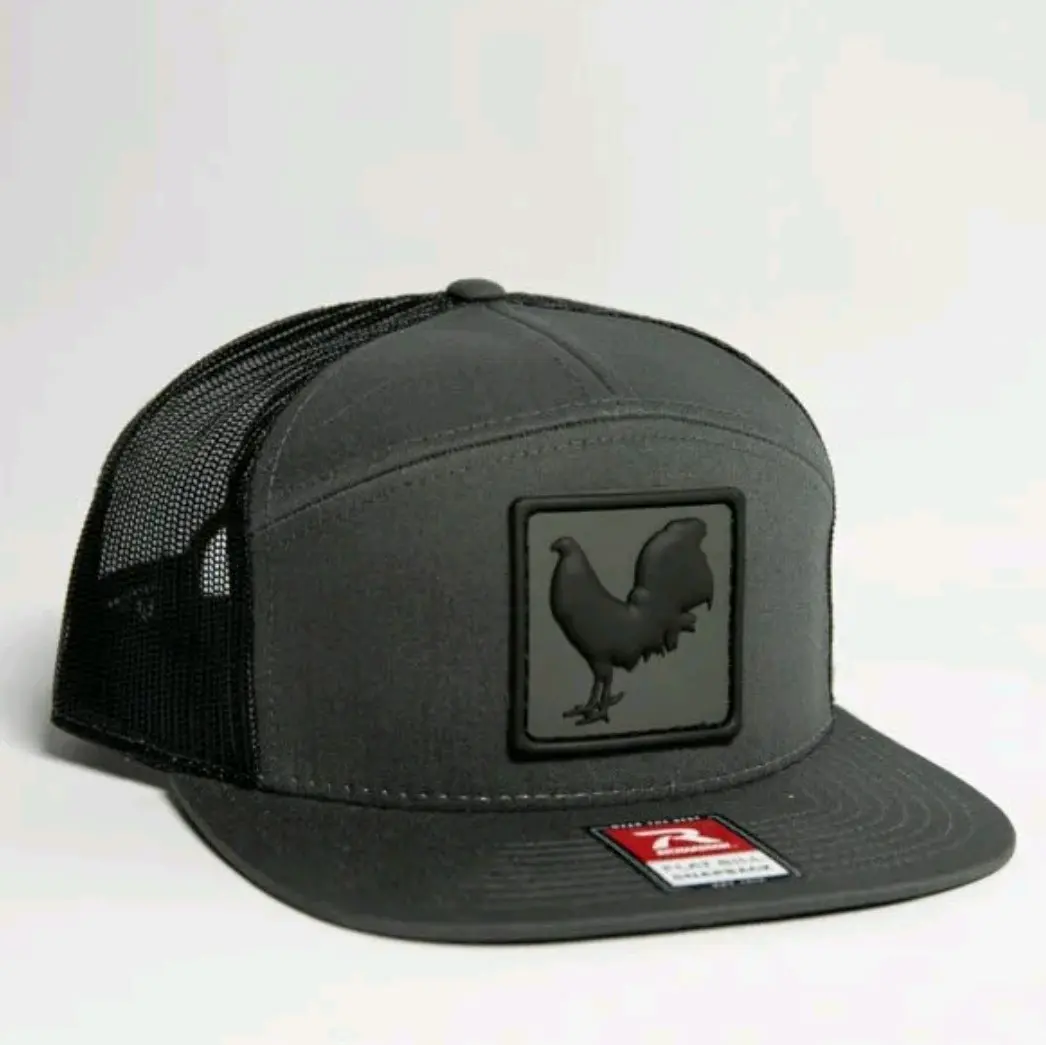 3D PVC Patch Richardson Flat-Bill 7Panel Trucker Hat 36