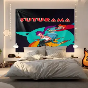 Home Decor Futurama Cartoon Rug, Fashion Room Flag, Living Room Bedroom Office Unique Wall Art, Teenager and Adult Gift