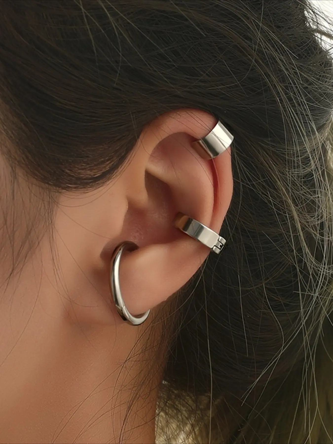 3pc Earring Set Casual Minimalism Hip-hop Punk Ear Ring Without Ear Hole Suitable for Both Men and Women Daily  Vacation Music Festival Fashion Jewelry Party Halloween Punk Style Earrings Casual Trendy Jewelry