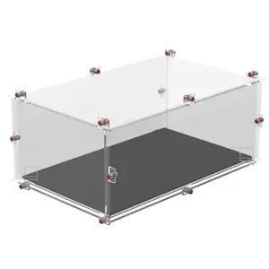 Display Case for LEGO® 42223 Technic™ 1966 Ford™ GT40 MKII™ Race Car speed hunger (Black base)