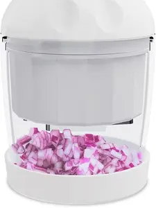 Food Chopper, Vegetable Chopper, Onion Chopper, Garlic Chopper Hand Chopper for Vegetables, Handheld Veggie Chopper, Nut Chopper, Chopper Vegetable Cutter, Dishwasher-safe, White. Kitchen Stylish Utensils Chopping