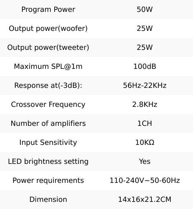 American Recorder Active 50 watt Bi-Amped Powered Monitor Speaker System with Wireless Bluetooth, pair