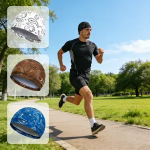 6 Pcs Multi-Use Lightweight Beanie Caps, Breathable Sweat-Wicking for Running, Hiking, Cycling, Motorcycle & All Outdoor Sports