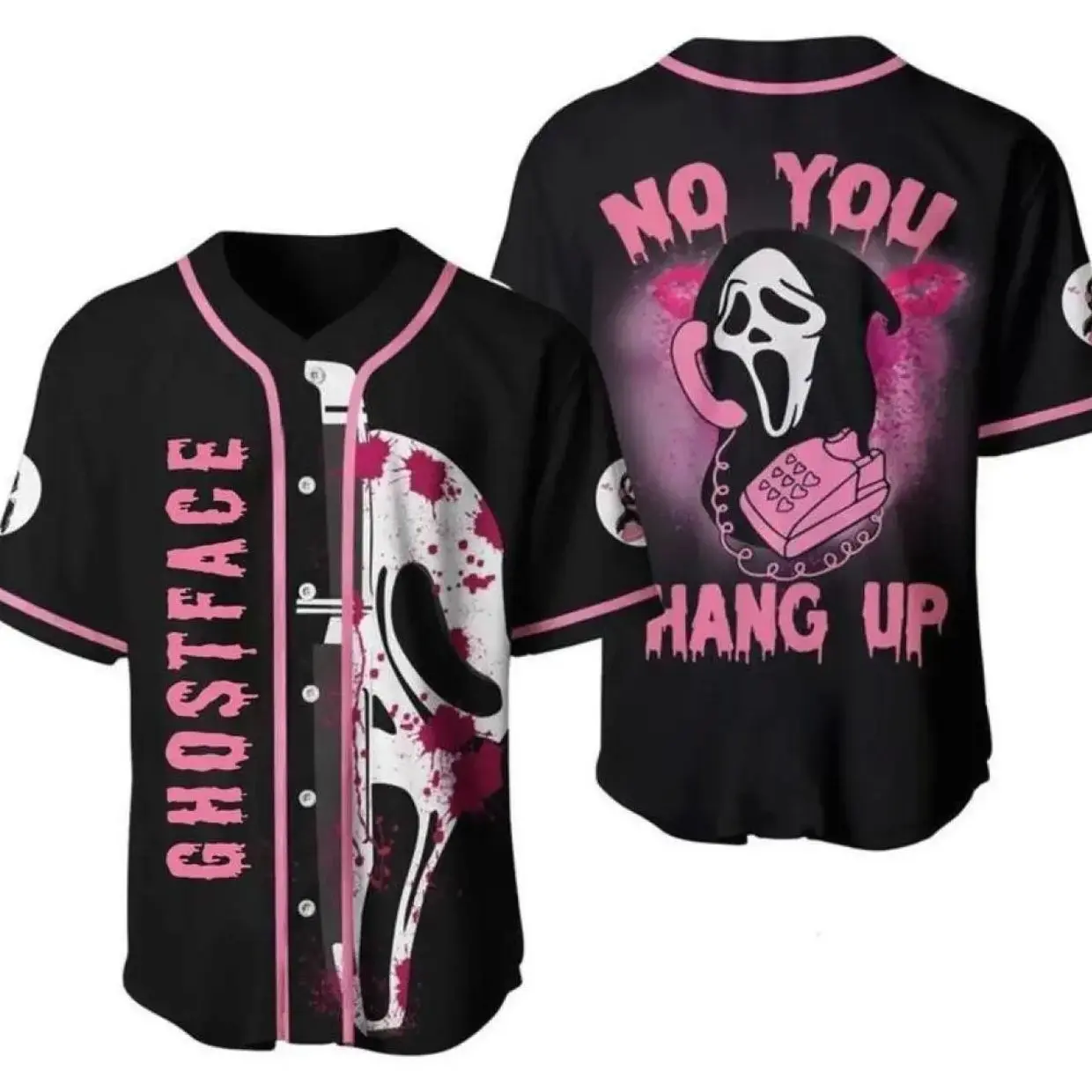 Ghostface Style Baseball Jersey – Fun Halloween Costume Alternative