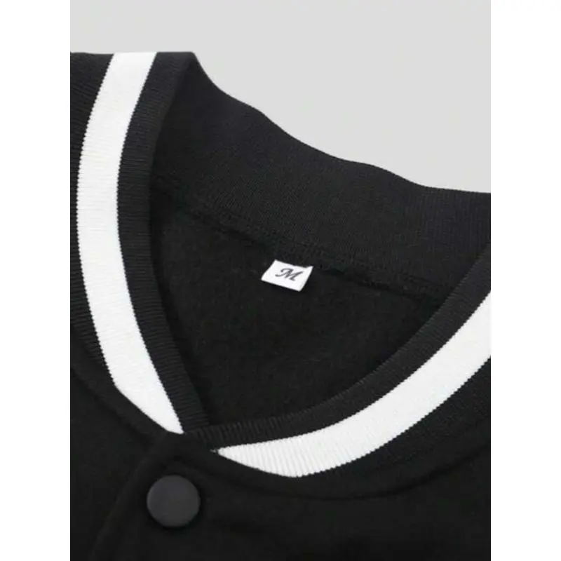 Printed Baseball Jacket with Cross & Wisdom and Peace Pattern, Cool Weather Warmth, Casual Street Style, Unisex Fashion Outerwear Printed Baseball Jacket with Cross & Wisdom and Peace Pattern, Cool Weather Warmth, Casual Street Style, Unisex Fashion Outerwear