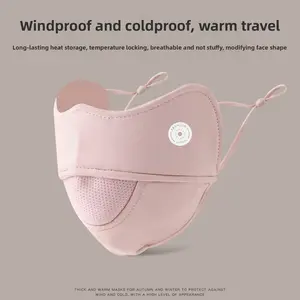 5D Stereo Autumn Winter Warm Mask High Face Protection Eye Corner Windproof Cycling Fleece Lined Thickened Face Shield