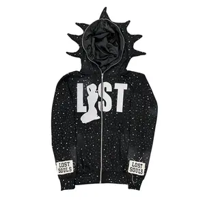 MIDNIGHT SHINER LOST RHINESTONE FULL ZIP UP V3