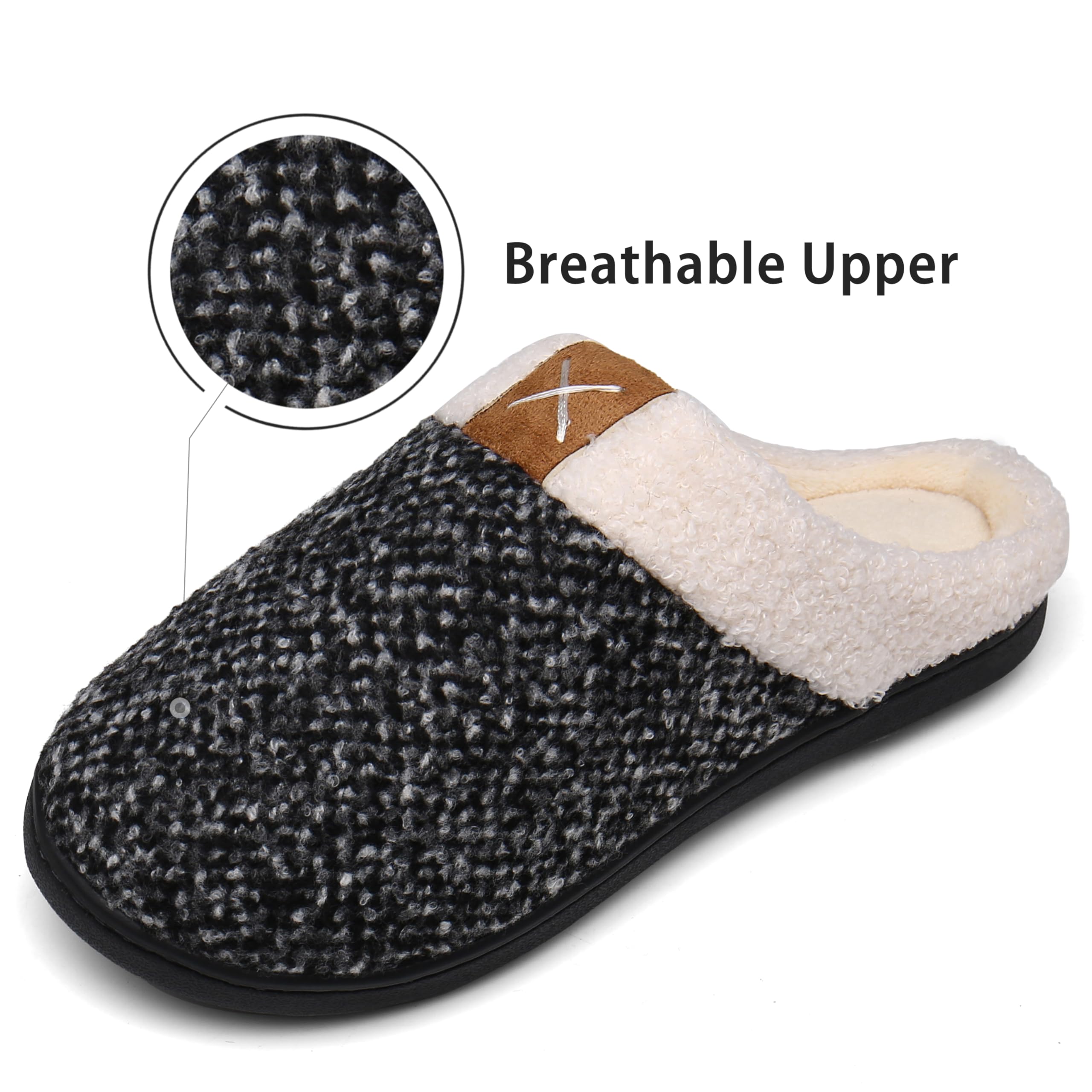 Cotton Slippers for Women Anti Slip Cashmere for Warmth Monthly Slippers for Indoor Home Cute and Fluffy Cotton Walking Shoes houseslippers swag Slide Women's Indoor Bedroom Slipper Gift for Women, House Shoe with Anti-Skid Rubber Sole for Ladies