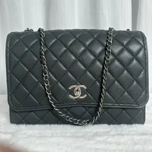 Pre-owned CHANEL 2014 Emerald Green Classic Chain Shoulder Bag |20772636 WWL