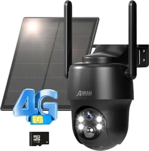 ANRAN 4G LTE Cellular Solar Security Camera Wireless with Solar Panel Night Vision Eco-Friendly Outdoor Monitoring