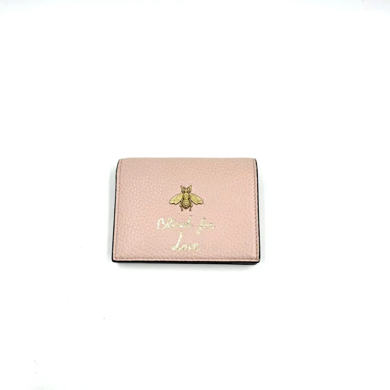 Pre-owned GUCCI As Shown Small Leather Goods HZ 3269 Animalier wallet Pink