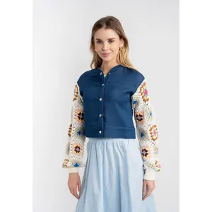 Denim Crochet Jacket