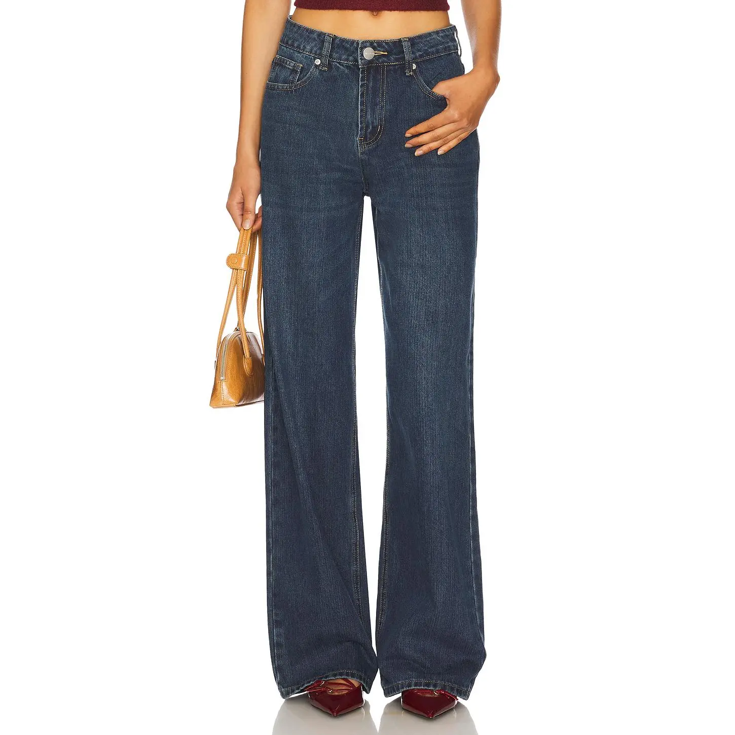 superdown Musette Jeans in Mid Blue Wash