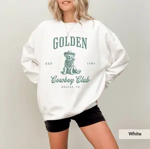 Golden Retriever T-Shirt, Sweatshirt & Hoodie - Cowboy Club, Mom Crewneck, Retriever Gift