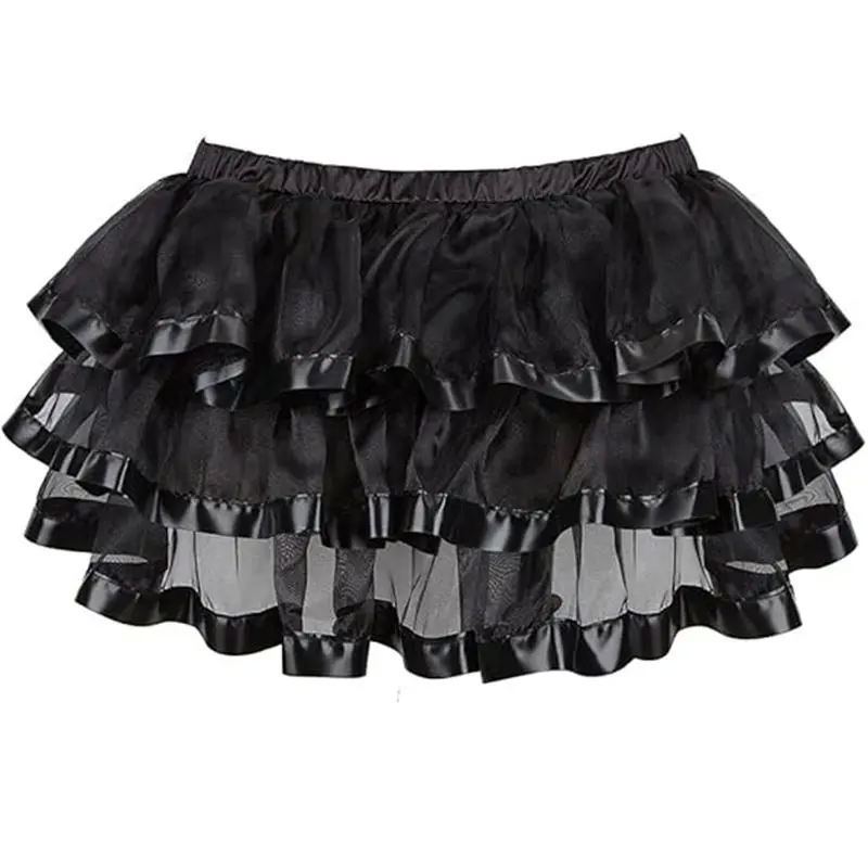 Milalee Steampunk Skirt Size Pirate Skirts Womens Dresses Steampunk Clothing for Women Vampire Skirts with Trim 3704