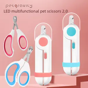 LED Pet Nail Clipper Prevent Bleeding Cat Dog Grooming Tool