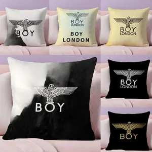 Brand B-BOY LONDON Cushion Cover Soft Short Plush Fabric Double-Sided Print Organic Breathable Sofa Pillow Case, Home Machine Washable in Warm Winter Perfect for Home Decor Warm Winter Home Child Gift