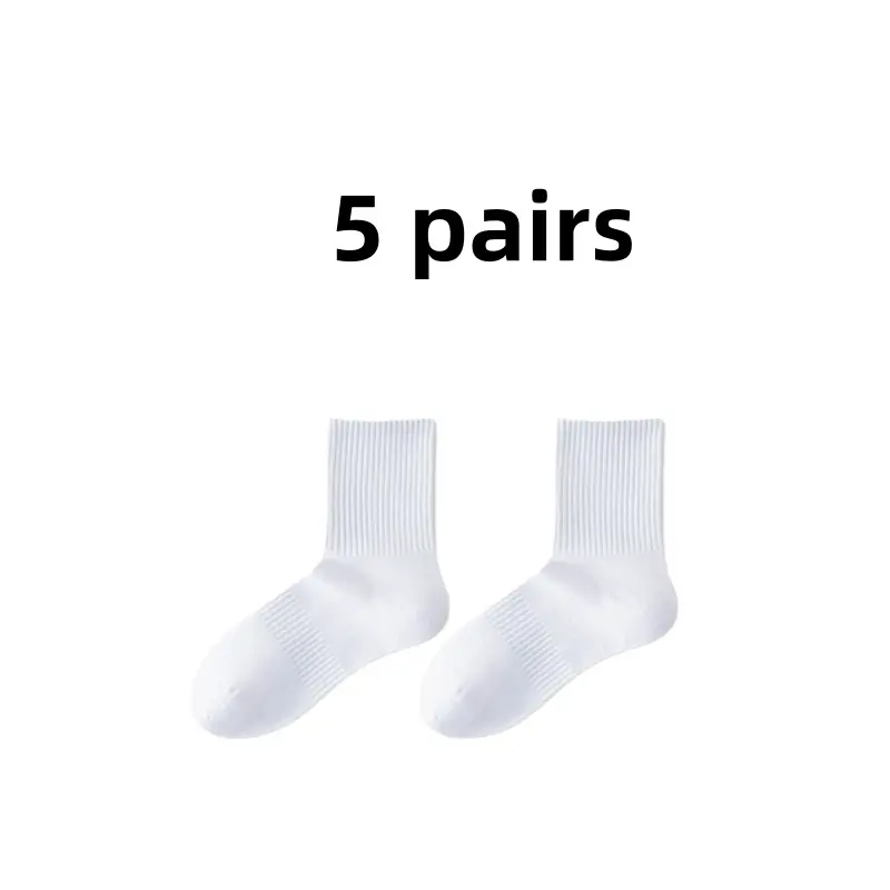 Solid Color Long Calf Socks Soft Skin Friendly Breathable Sweat Absorbent Wear Resistant Comfortable Daily Socks Ideal for daily wear home rest outdoor activities and all season matching-MM1