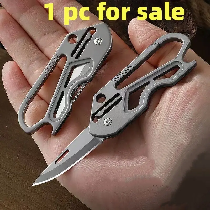 Multifunctional Titanium Alloy Keychain Knife Bottle Opener Sharp Key Blade Hanging Tool Outdoor Gift Survival Tool Edc Compact Design Portable Tool