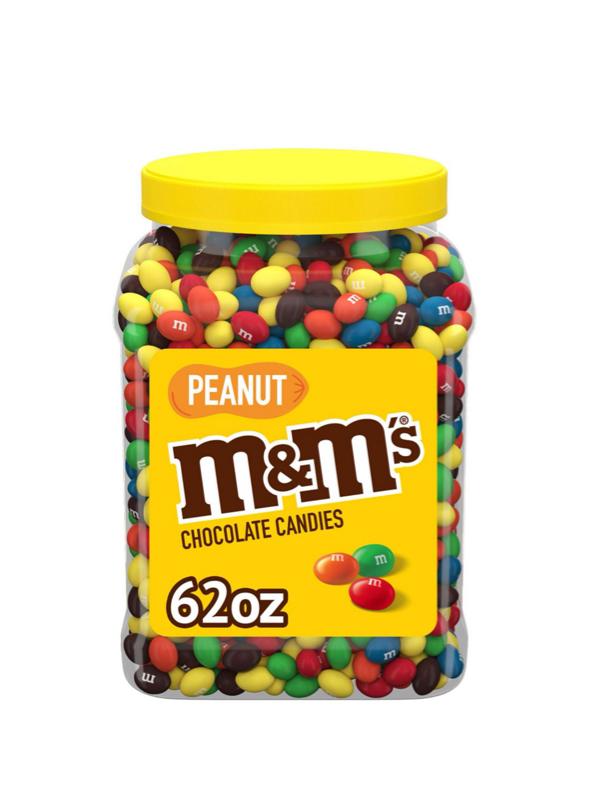 M&M’S Peanut Milk Chocolate Candy, 62 oz.