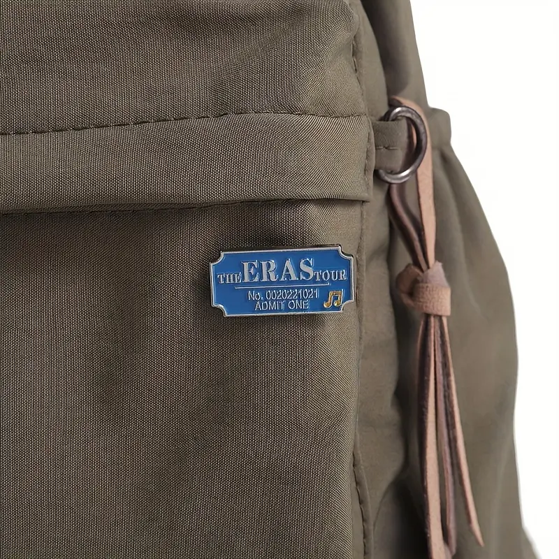 1/2pcs "The Eras Tour" Admit One Ticket Brooch Pin - Blue & White, Alloy Music Fashion Badge for Backpacks & Party Accessories, Durable Metal Pins