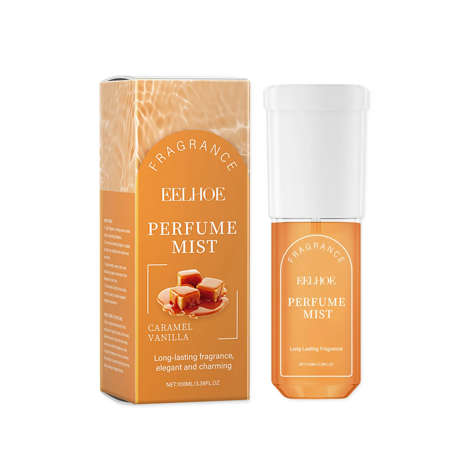 Caramelized Vanilla Body Perfume Spray, Light Fragrance Soft Fragrance With Natural Fresh And Not Greasy Light Fragrance