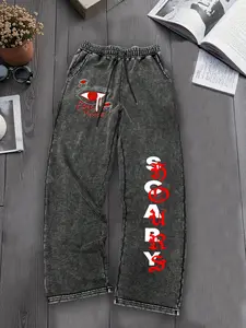 Women's Casual Washable Eye Memory Drawstring Pants, Street Fashion, All Seasons, Fitted Long Regular Fit